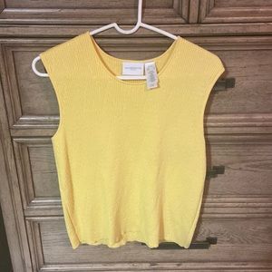 Yellow sweater vest